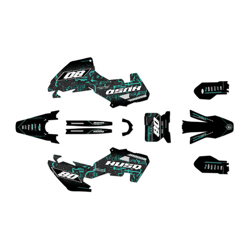 husqvarna tc85 graphics kit 2025-2026 rift series teal
