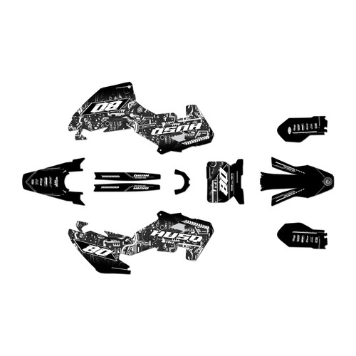 husqvarna tc85 graphics kit 2025-2026 rift series white