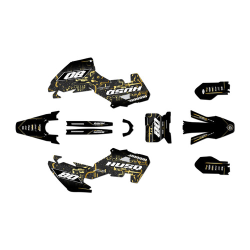 husqvarna tc85 graphics kit 2025-2026 rift series gold