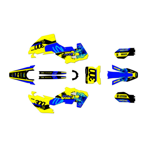 husqvarna tc85 graphics kit 2025-2026 surfsup series yellow