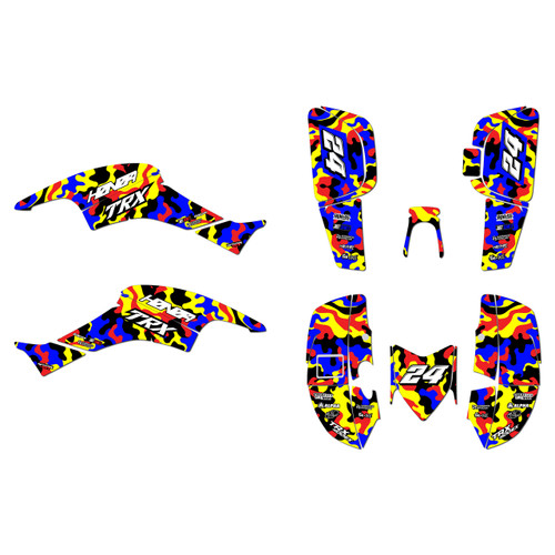 honda trx400ex graphics kit 2005-2007 invasion series yellow