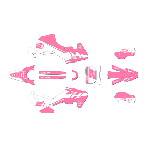 husqvarna tc85 graphics kit 2025-2026 wicked series pink