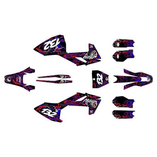 husqvarna tc85 graphics kit 2018-2022 core series red