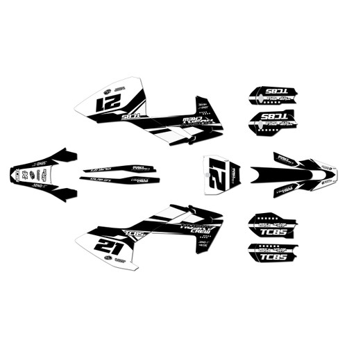 husqvarna tc85 graphics kit 2018-2022 crew series white