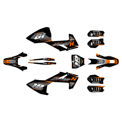 husqvarna tc85 graphics kit 2023-2024 rebel series orange