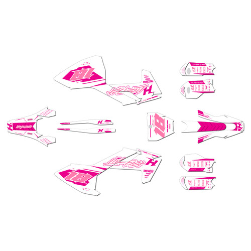 husqvarna tc85 graphics kit 2018-2022 rebel series magenta-shift