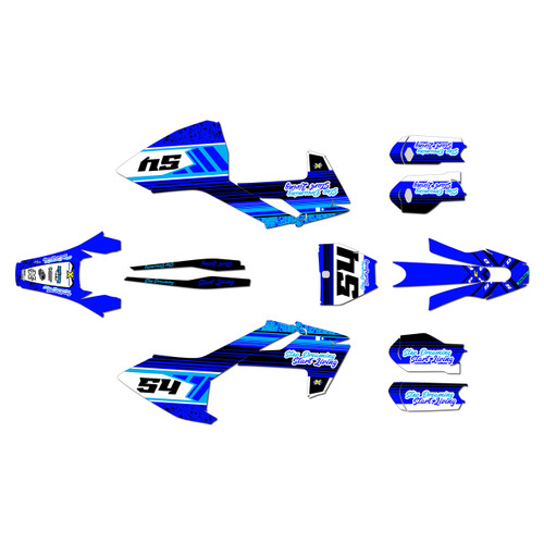 husqvarna tc85 graphics kit 2023-2024 split series blue