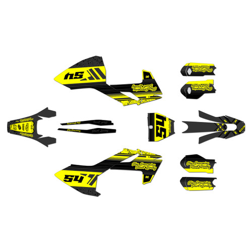 husqvarna tc85 graphics kit 2023-2024 split series blue-shift