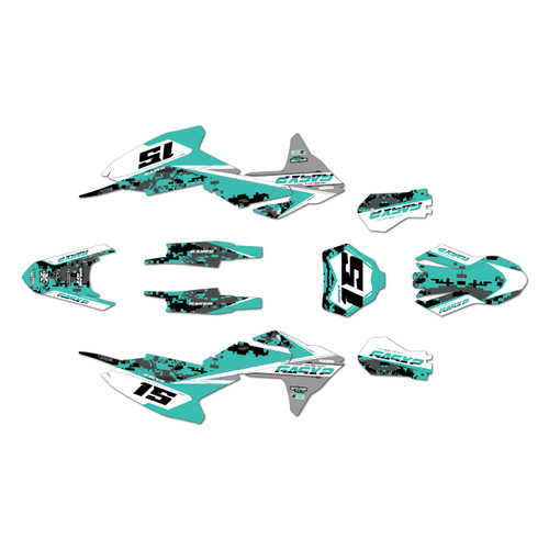 gasgas mc65 graphics kit 2024-2026 cloaked series teal