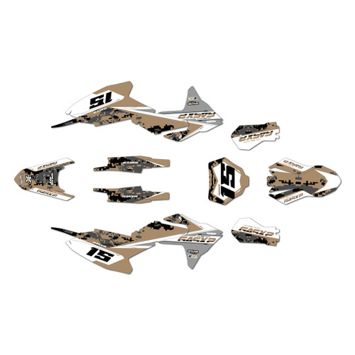 gasgas mc65 graphics kit 2024-2026 cloaked series tan