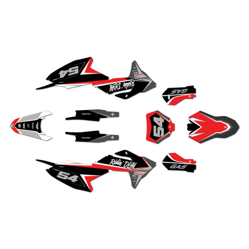 gasgas mc65 graphics kit 2024-2026 inferno series red