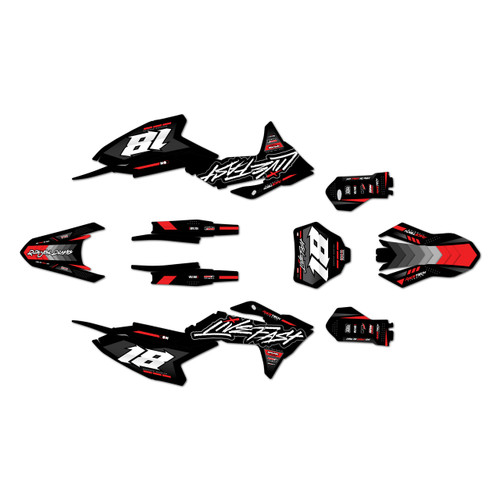 gasgas mc65 graphics kit 2024-2026 rebel series red