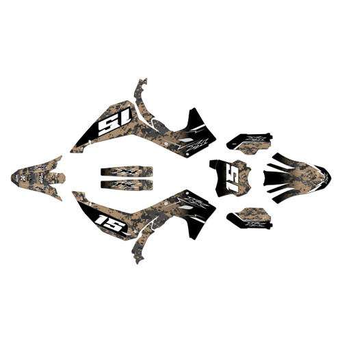 kawasaki kx450 graphics kit 2024-2026 cyberware series tan
