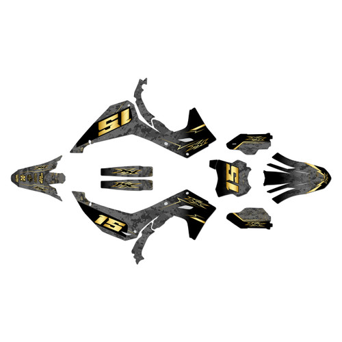 kawasaki kx450 graphics kit 2024-2026 cyberware series gold
