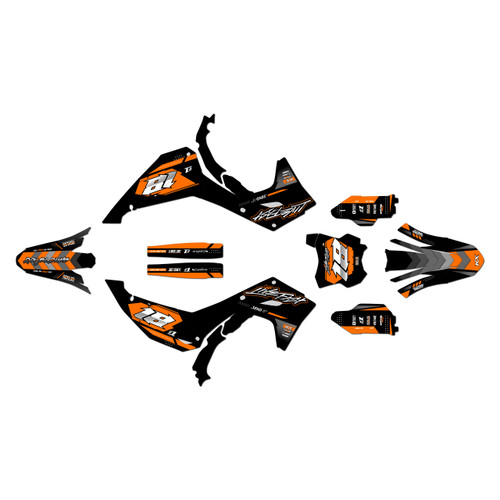 kawasaki kx450 graphics kit 2024-2026 rebel series orange