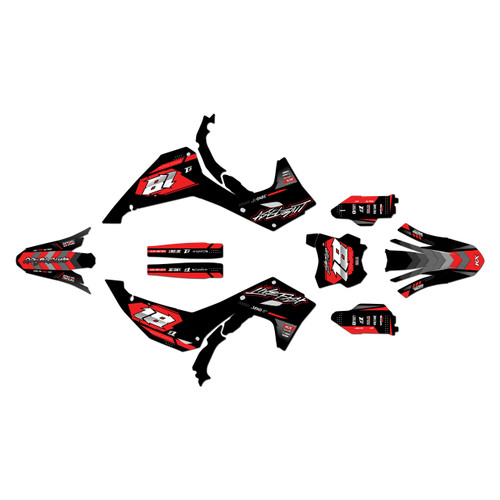kawasaki kx450sr graphics kit 2024-2026 rebel series red