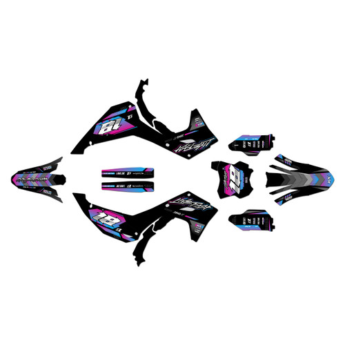 kawasaki kx250 graphics kit 2025-2026 rebel series magenta