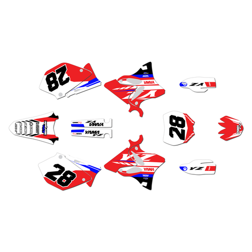 Graphics Kit for Yamaha YZ125 (2006-2007) Factory Series