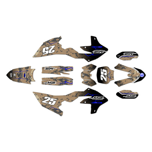 yamaha yz450f graphics kit 2026 cyberware series tan