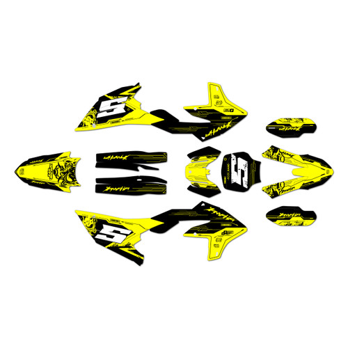 yamaha yz450f graphics kit 2026 nightcity series yellow