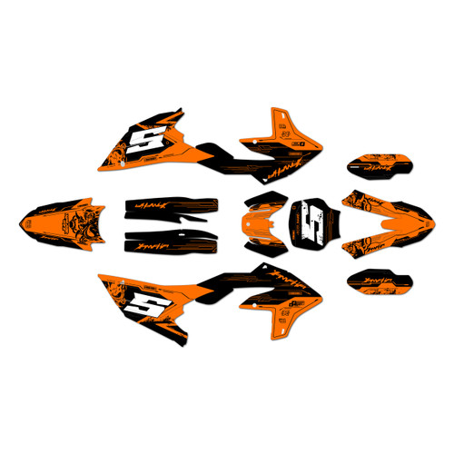 yamaha yz450f graphics kit 2026 nightcity series orange