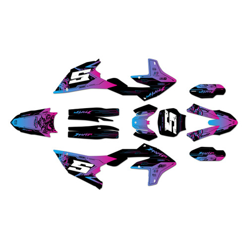 yamaha yz450f graphics kit 2026 nightcity series magenta