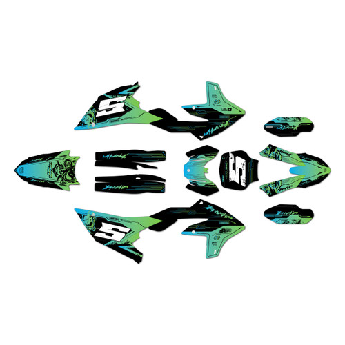 yamaha yz450f graphics kit 2026 nightcity series green