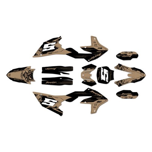 yamaha yz450f graphics kit 2026 nightcity series tan