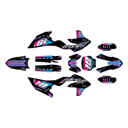 yamaha yz450f graphics kit 2026 rebel series magenta