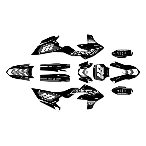 yamaha yz450f graphics kit 2026 rebel series white