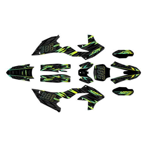 yamaha yz450f graphics kit 2026 twitch series green