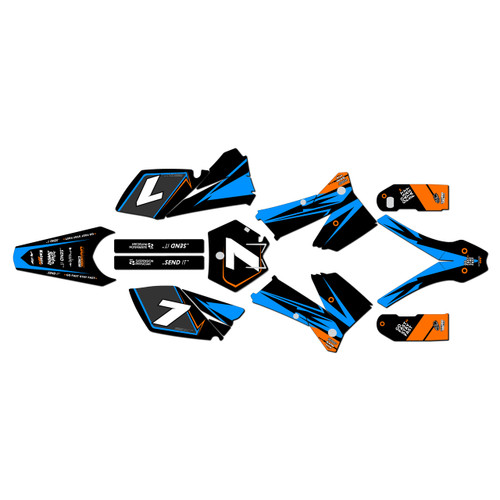 ktm 200xc graphics kit 2005-2007 bold series cyan
