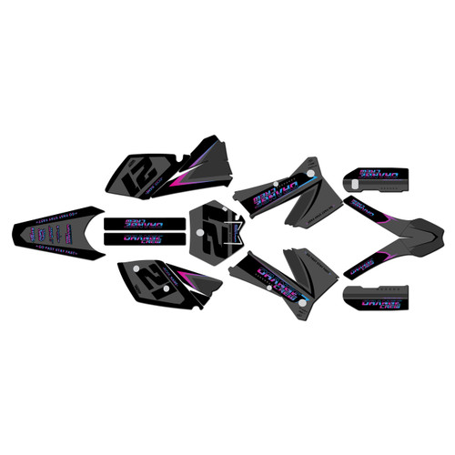 ktm 200xc graphics kit 2005-2007 crew series magenta-shift