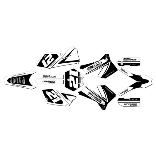 ktm 200xc graphics kit 2005-2007 crew series white