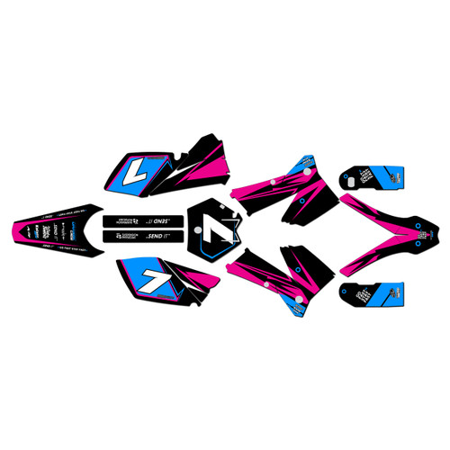 KTM 200XC 250XC 300XC graphics kit 2005-2007 bold series magenta