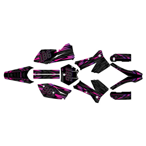 ktm 200xc graphics kit 2005-2007 twitch series purple