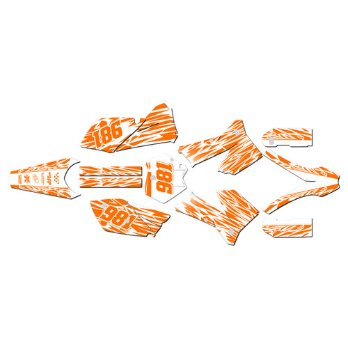 ktm 200xc graphics kit 2005-2007 twitch series orange-shift