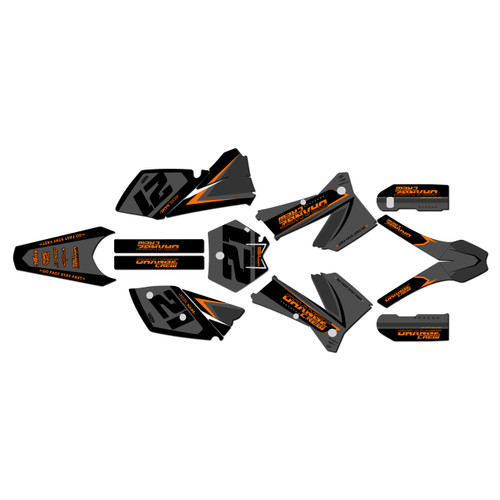 ktm 300xc graphics kit 2005-2007 crew series orange-shift