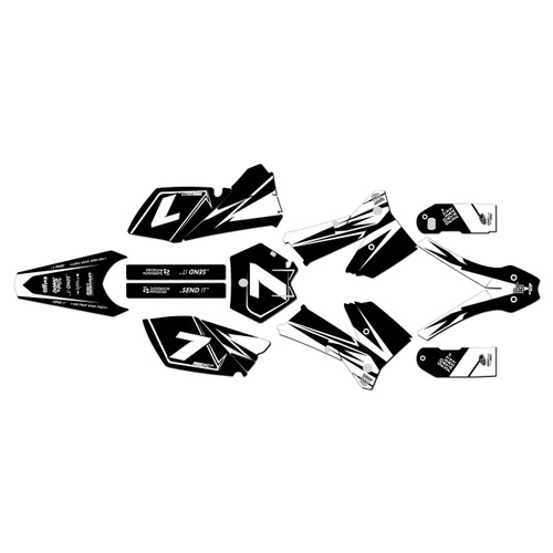 ktm 200xcw graphics kit 2005-2007 bold series white