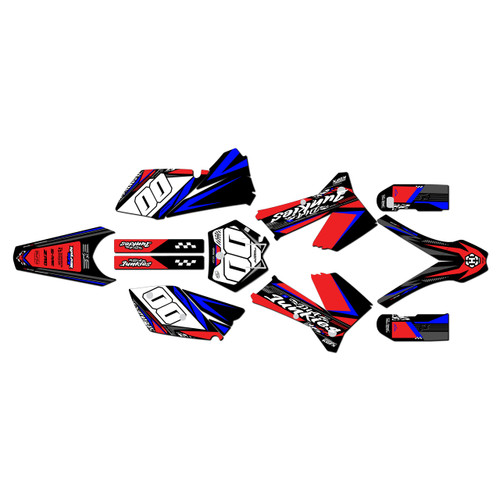 ktm 200xcw graphics kit 2005-2007 rugged series red