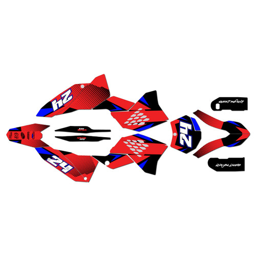 ktm 250sxf graphics kit 2007 bold series red