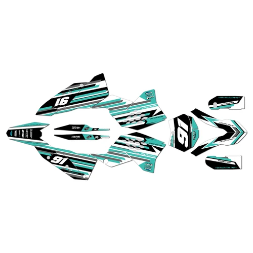 ktm 250sx graphics kit 2007 coil series teal