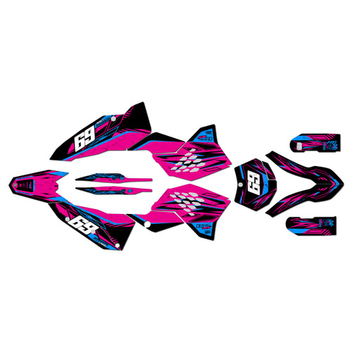 ktm 250sxf graphics kit 2007 guard series magenta