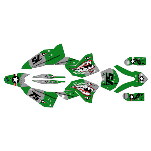 KTM 125SX, 150SX & 250SX graphics kit 2007 predator series green