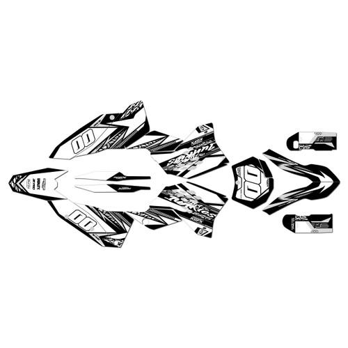 ktm 450sxf graphics kit 2007 rugged series white
