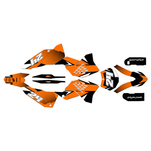 ktm 125sx graphics kit 2008-2010 bold series orange-shift