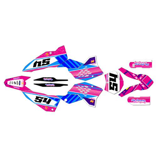 KTM 125SX, 150SX & 250SX graphics kit 2008-2010 split series pink