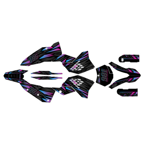 ktm 250sx graphics kit 2008-2010 twitch series magenta-shift