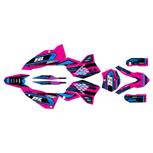 ktm 150xc graphics kit 2008-2010 warrior series magenta