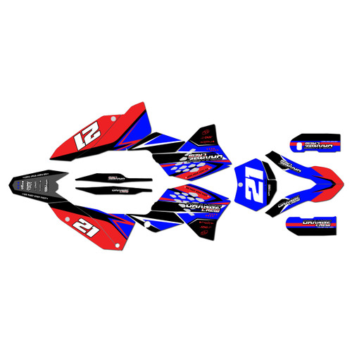 ktm 250xc graphics kit 2008-2010 og-crew series red